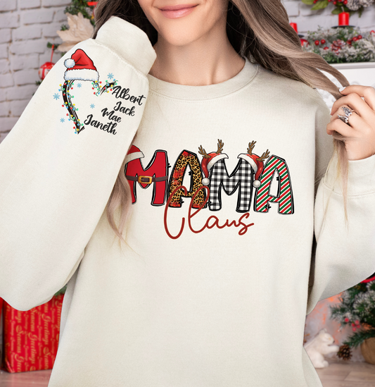 Custom Mama Claus Christmas Sweatshirt