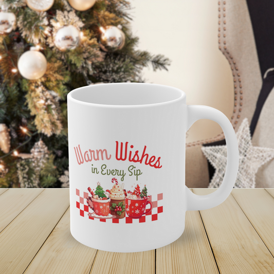 Warm Wishes in Every Sip Christmas Mug
